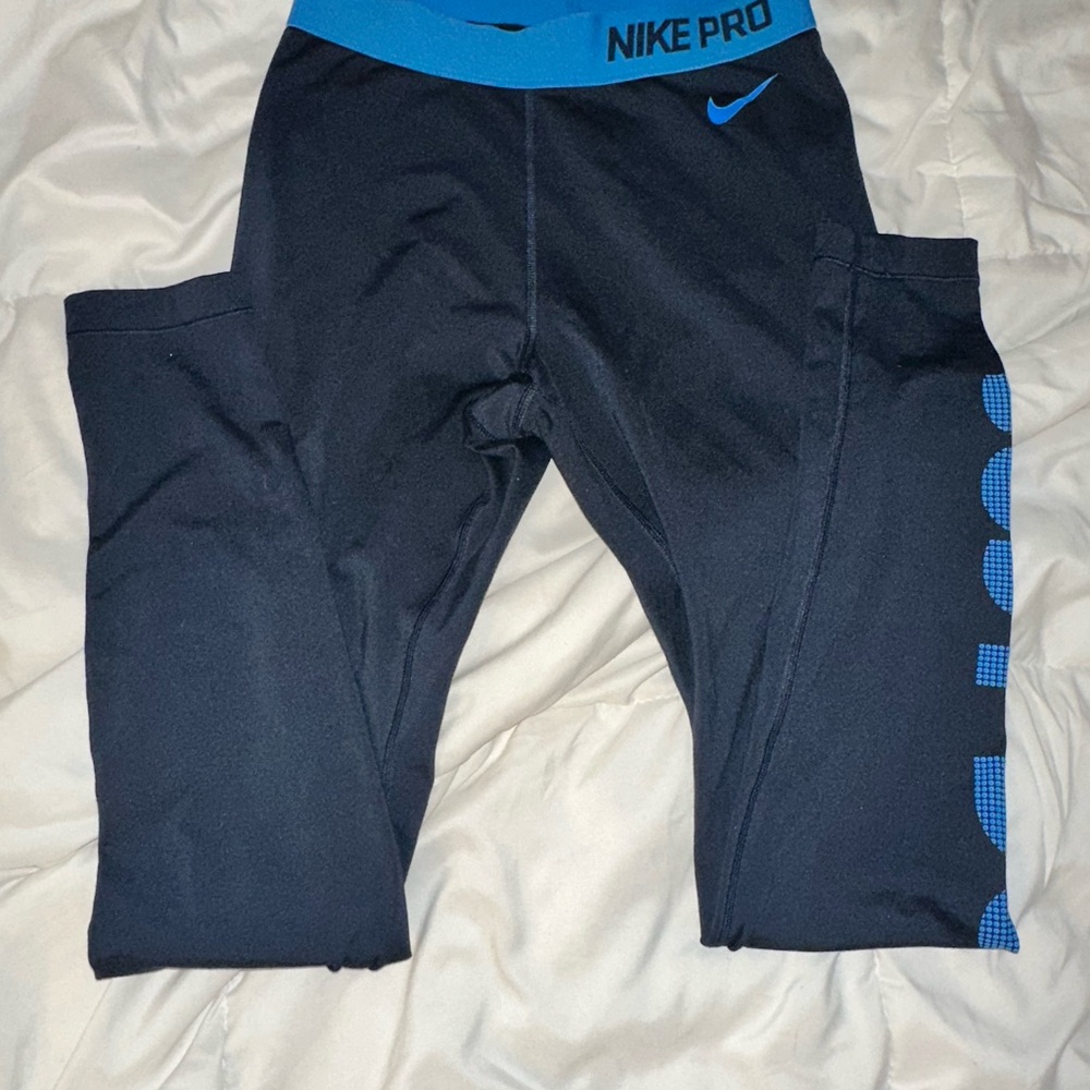 Nike Pro women’s Black and Blue Leggings